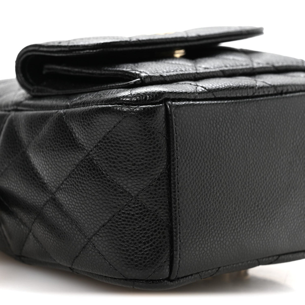 Mini Quilted Caviar Backpack - Black