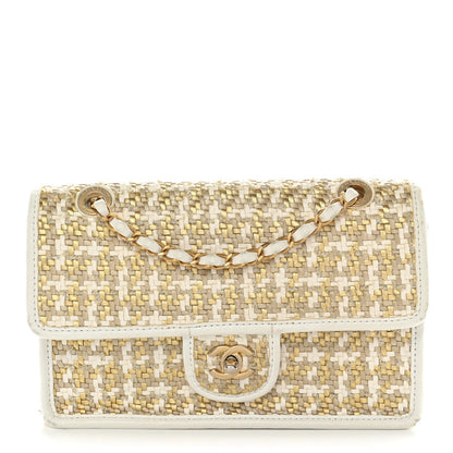 Lambskin Flap Shoulder Bag - Gold