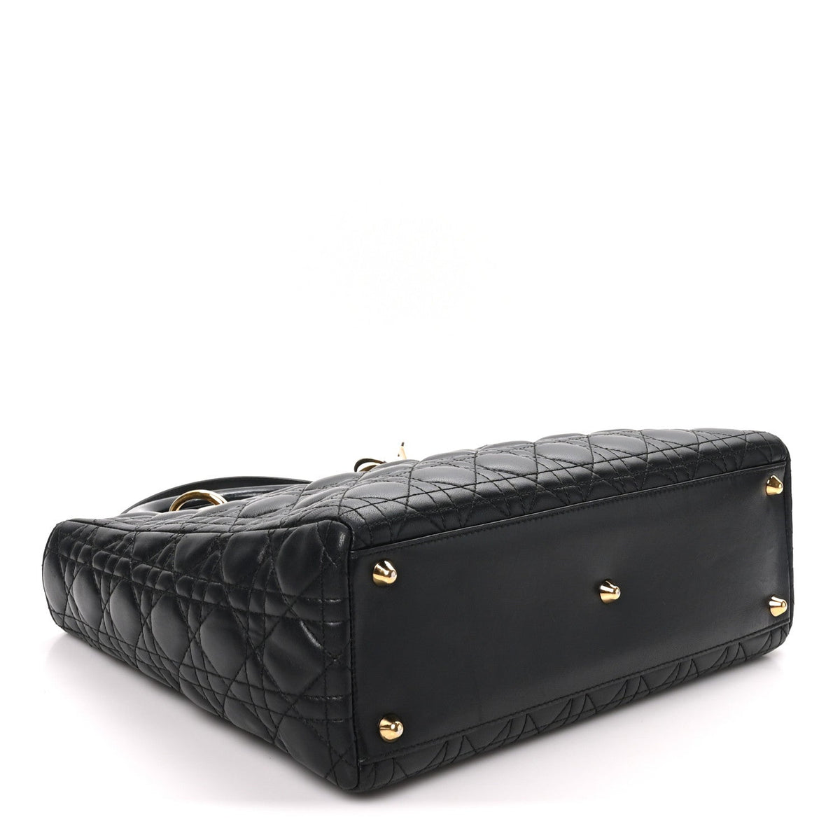 Large Lambskin Handbag - Black