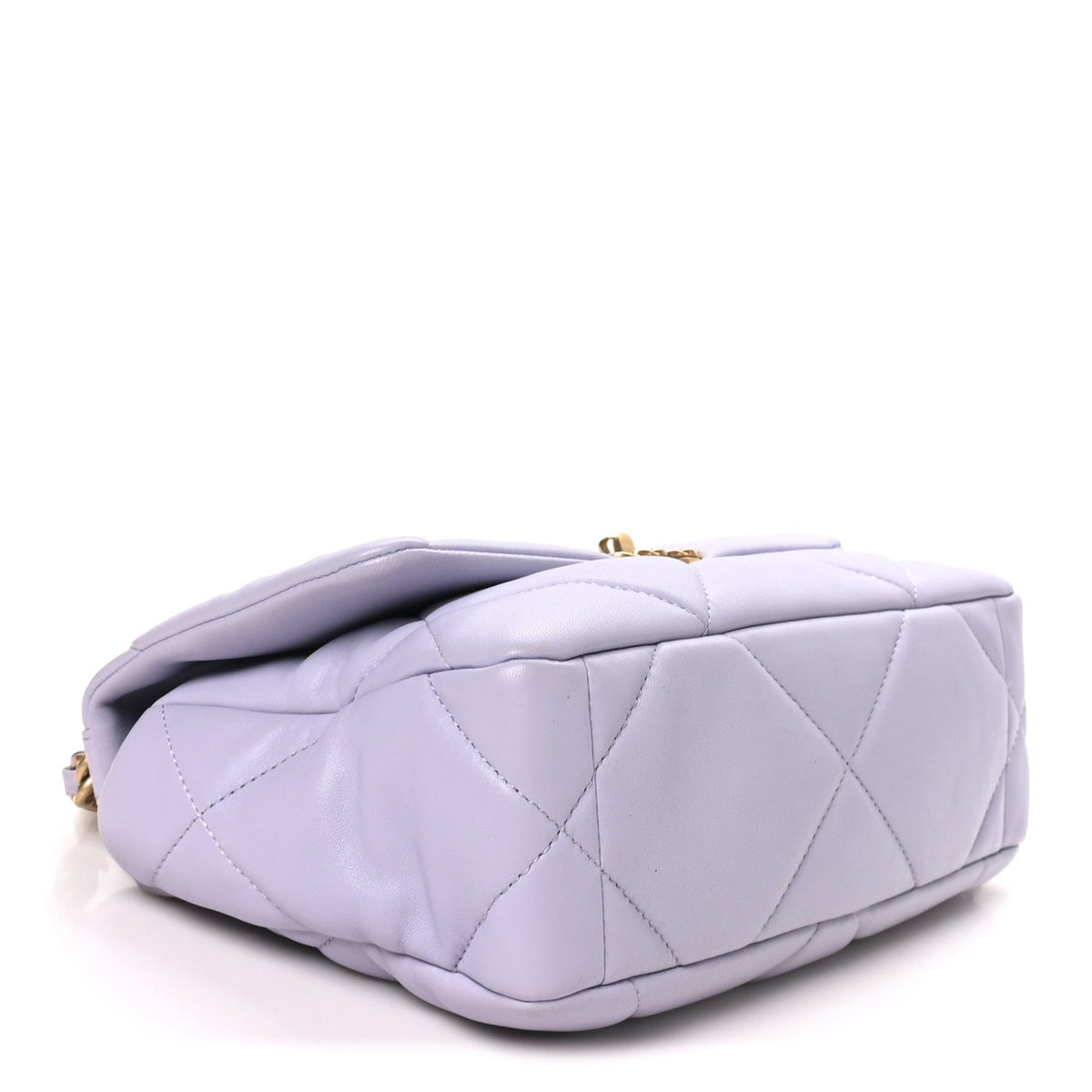 Medium Quilted Lambskin Flap Shoulder Bag - Purple
