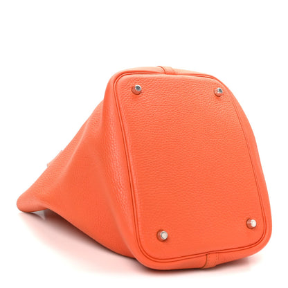 Taurillon Clemence Picotin Lock Mm Orang Handbag