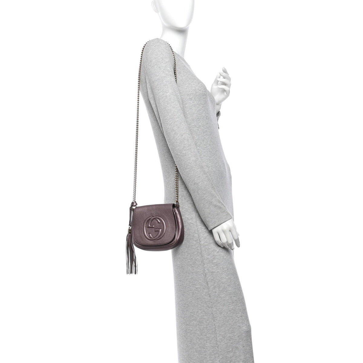 Small Calfskin Crossbody Bag - Purple