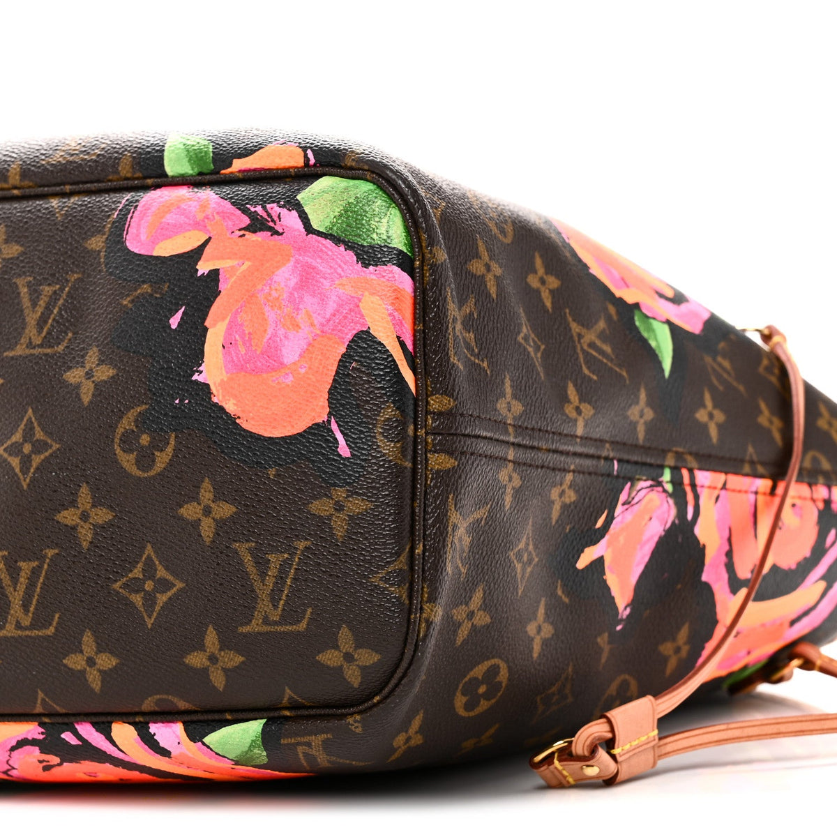 Monogram Roses Neverfull Mm Handbag