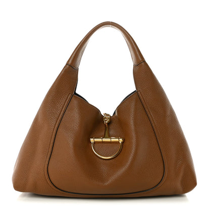 Maxi Calfskin Shoulder Bag - Brown