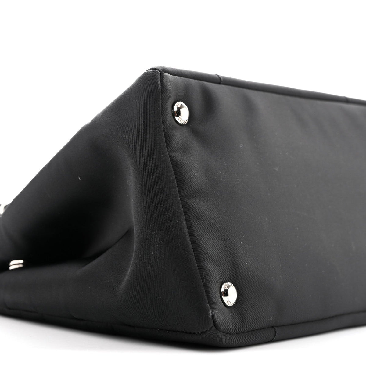 Nylon Nappa Tote Bag - Black