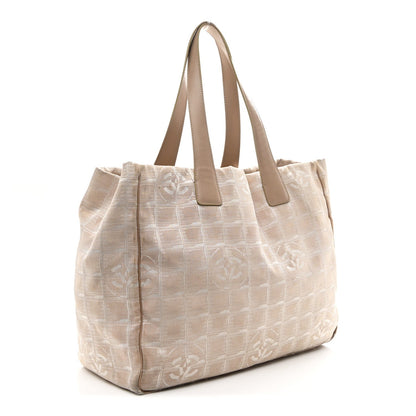 Medium Nylon Tote Bag - Beige