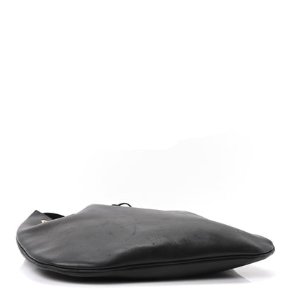 Large Calfskin Hobo Bag - Black