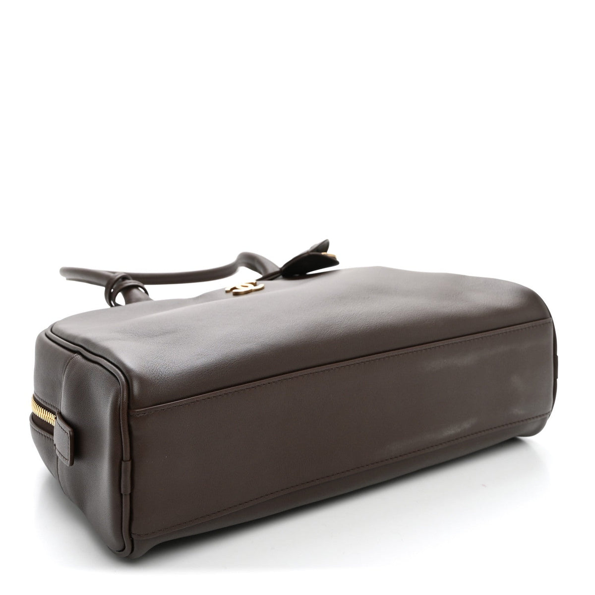 Large Calfskin Handbag - Brown
