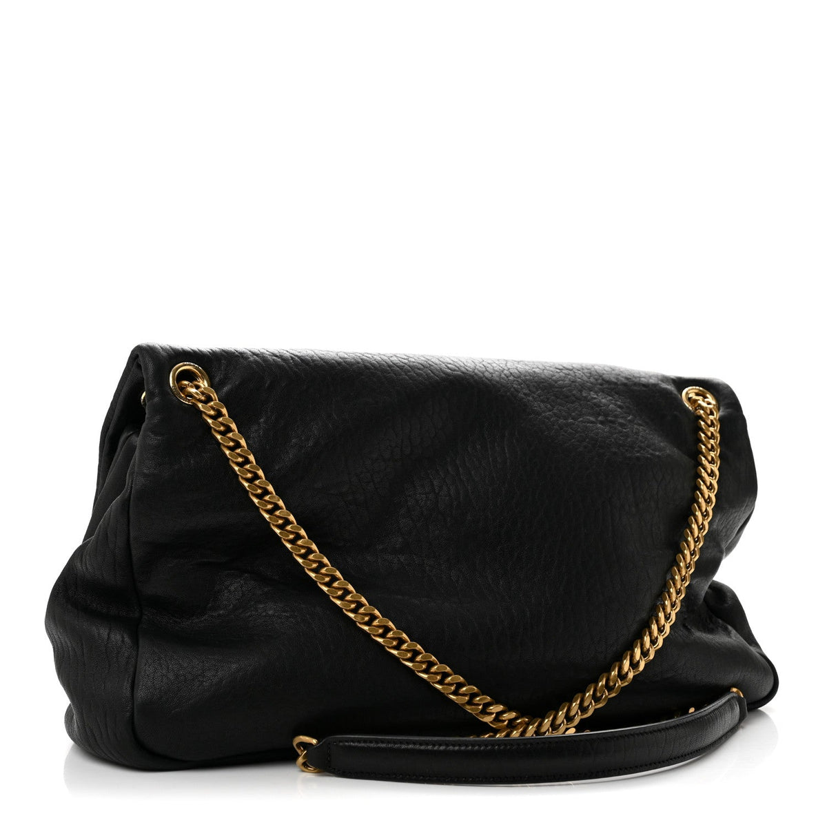 Large Lambskin Handbag - Black