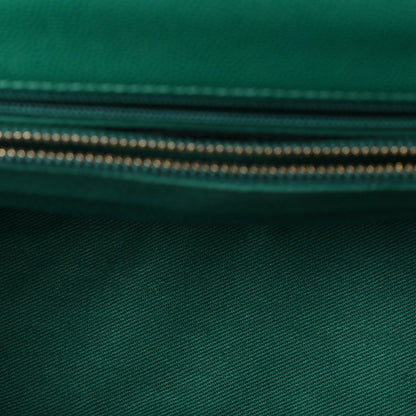 Small Quilted Caviar Flap Shoulder Bag - Green