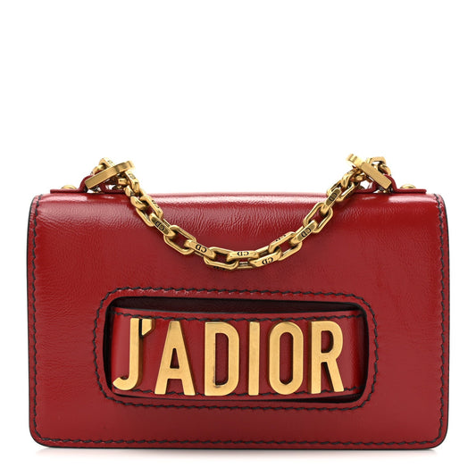 Calfskin Flap Shoulder Bag - Red