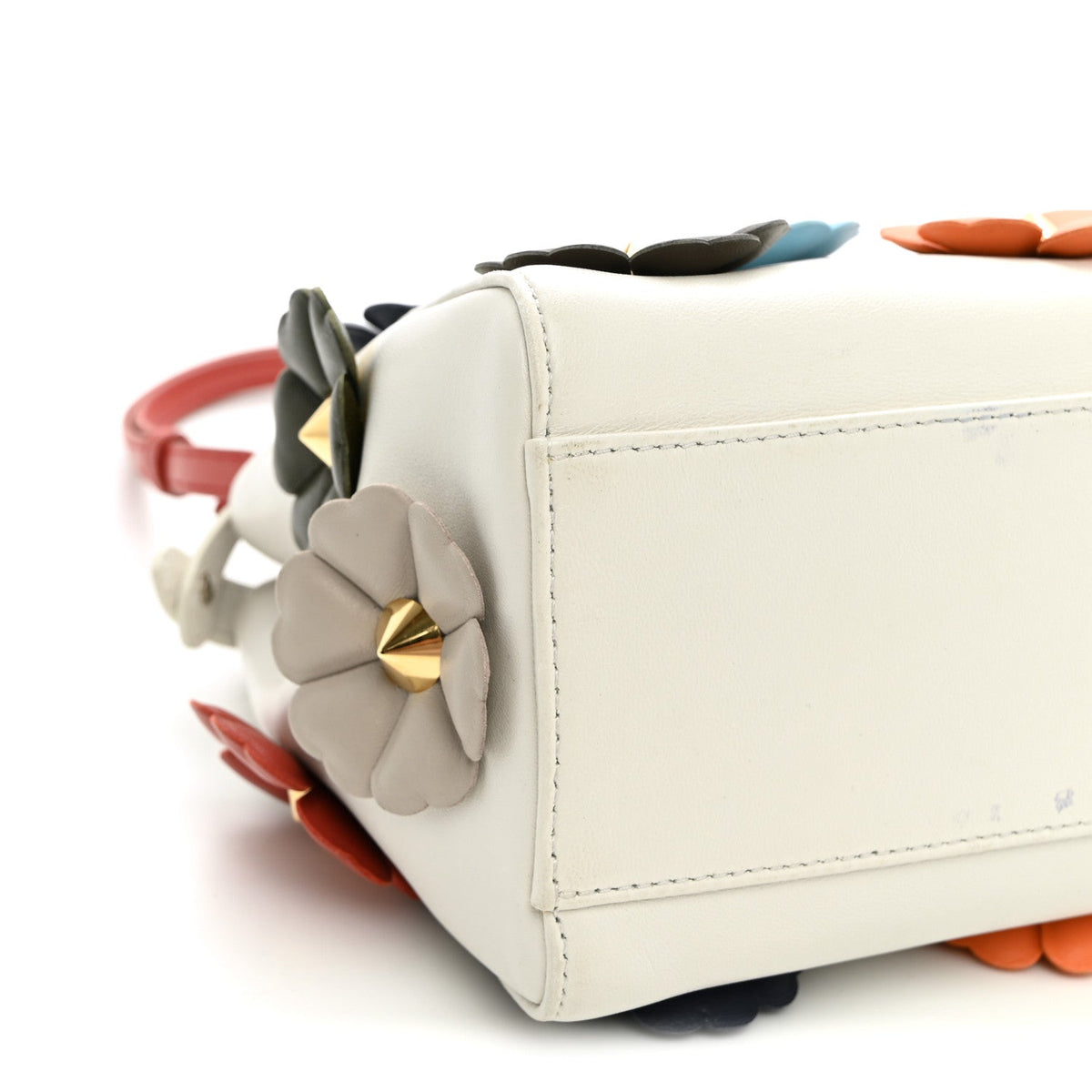 Mini Nappa Satchel Bag - White