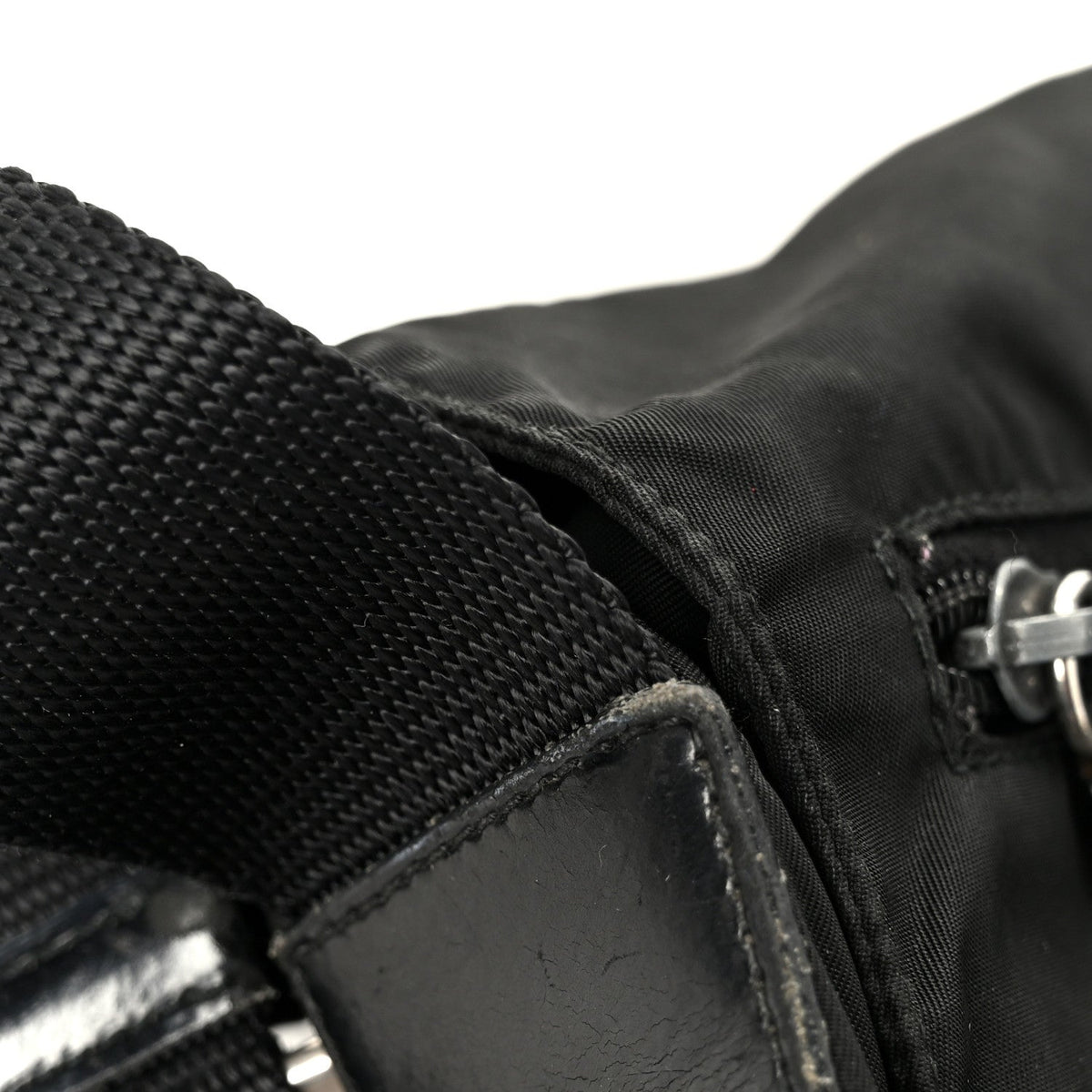 Nylon Shoulder Bag - Black
