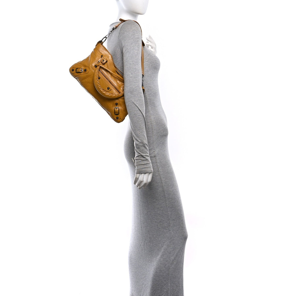 Agneau Classic Hardware First Jaune Mout Handbag