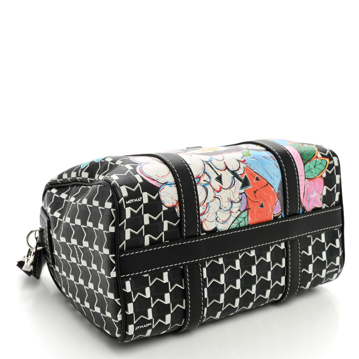 Calfskin Canvas Handbag - Black