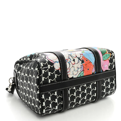 Calfskin Canvas Handbag - Black