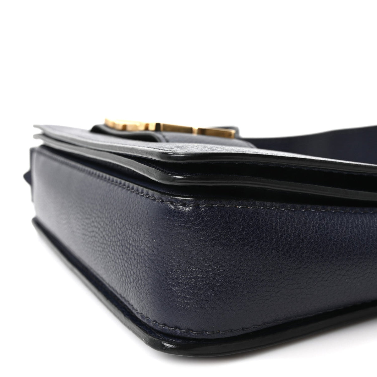 Calfskin Flap Shoulder Bag - Blue