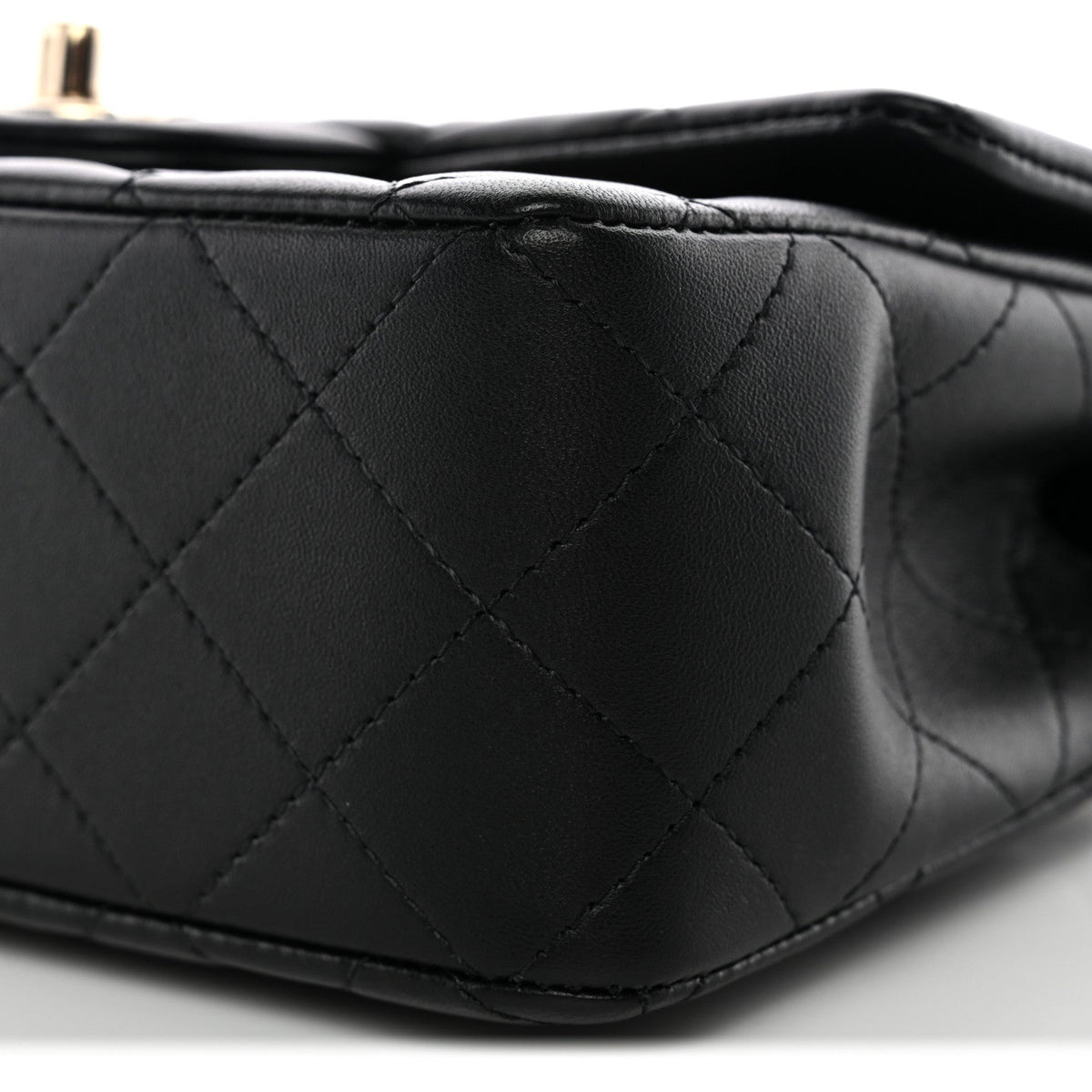 Mini Quilted Lambskin Flap Shoulder Bag - Tan