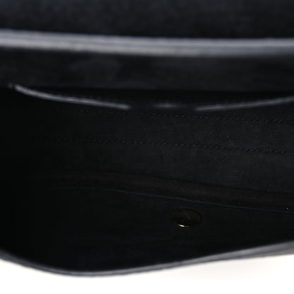 Medium Calfskin Flap Shoulder Bag - Black