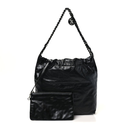 Small Quilted Calfskin Handbag - Black