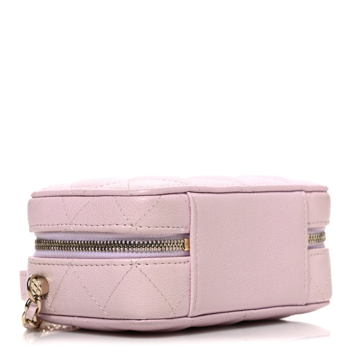 Quilted Caviar Handbag - Pink