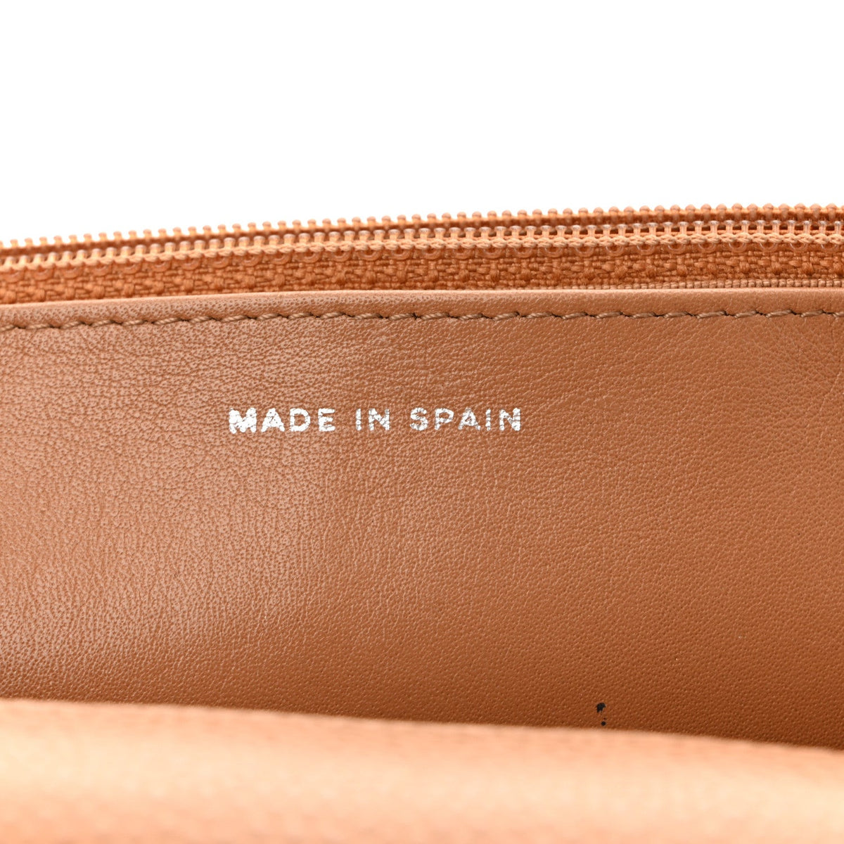 Quilted Caviar Wallet Bag - Beige