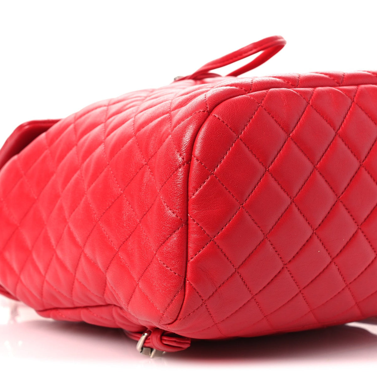 Large Quilted Lambskin Backpack - Red