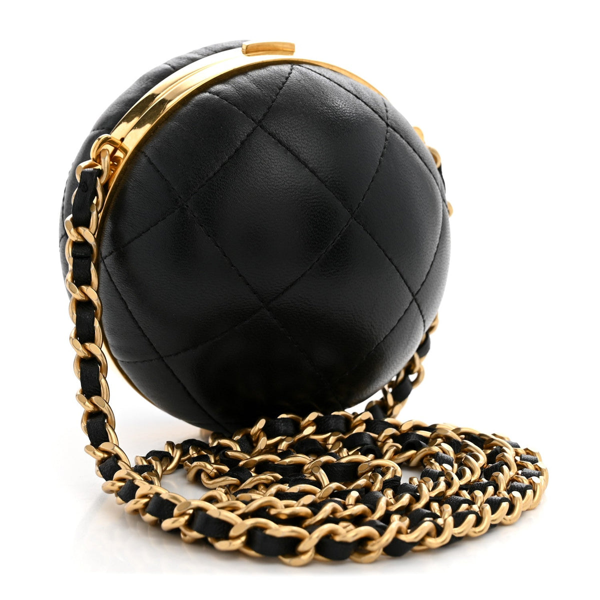 Quilted Lambskin Clutch Bag - Black