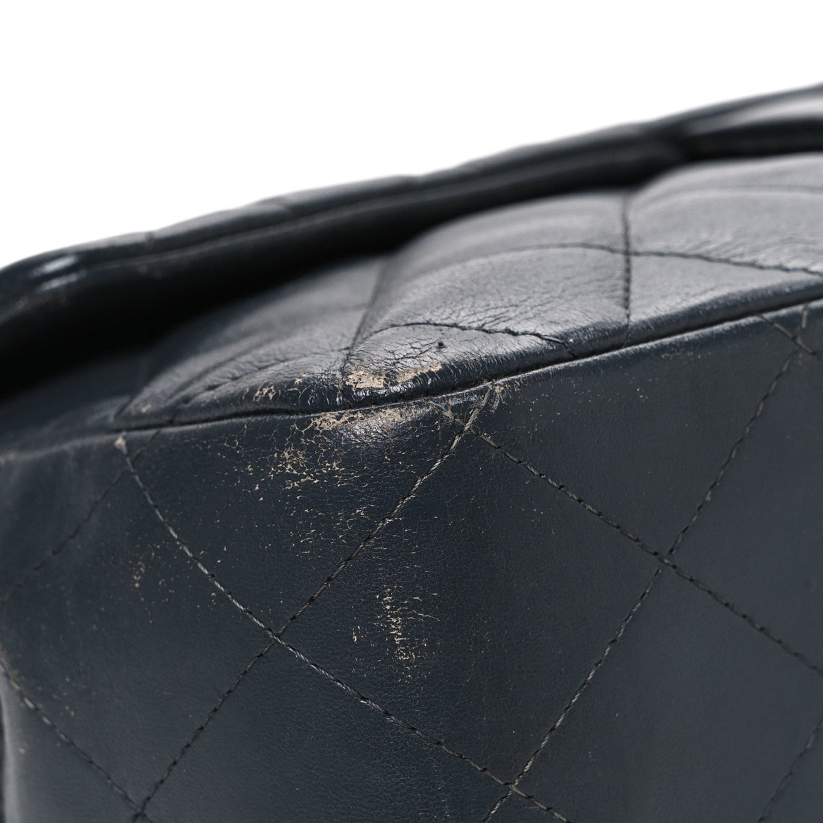 Quilted Lambskin Flap Shoulder Bag - Grey