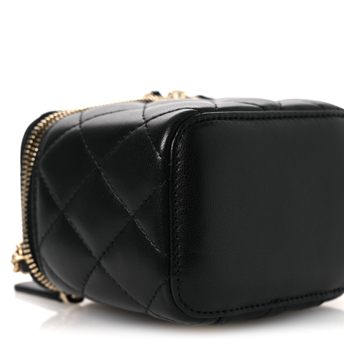 Mini Quilted Lambskin Handbag - Black