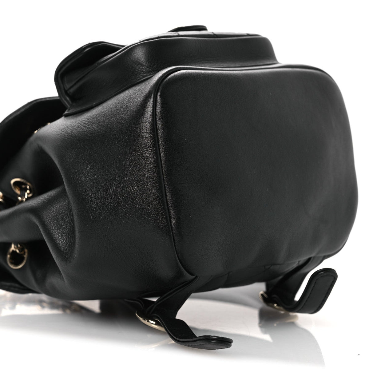 Small Quilted Lambskin Backpack - Black