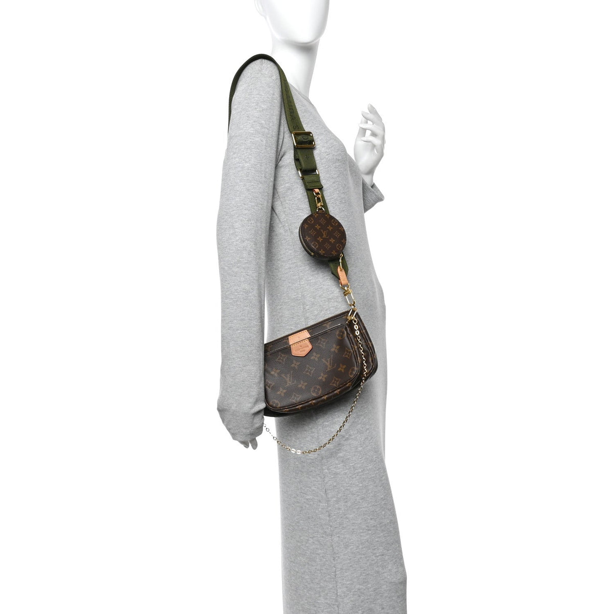 Monogram Multi Pochette Accessories Kaki Handbag