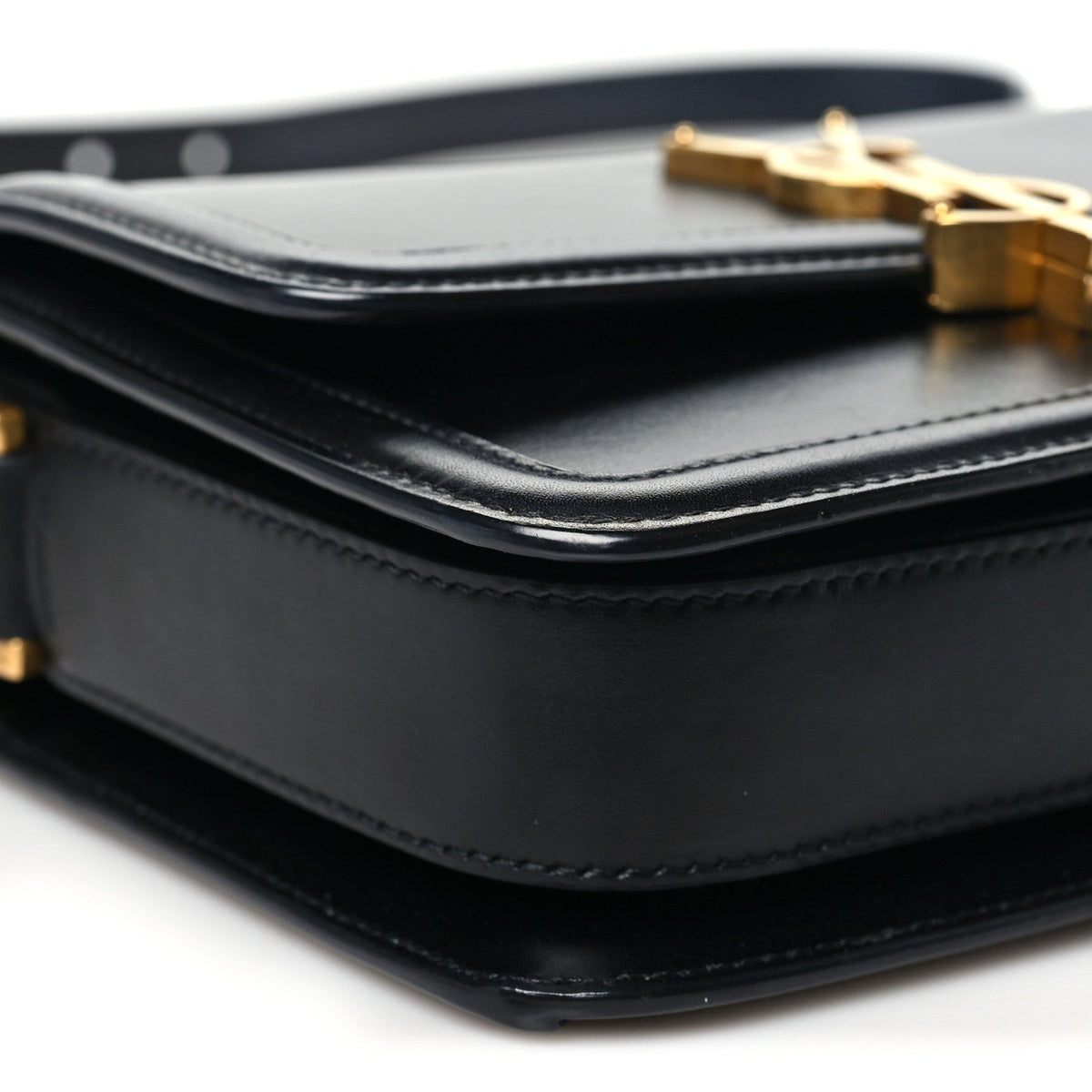 Small Calfskin Satchel Bag - Black