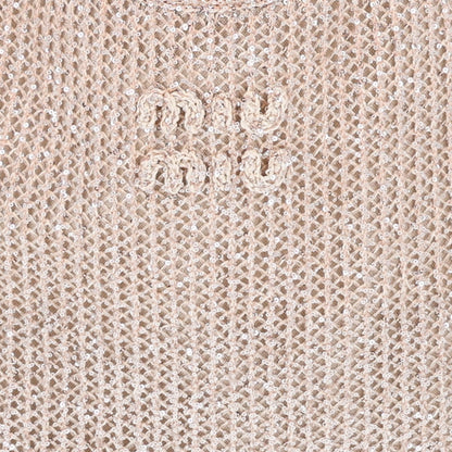 Miu Miusequin Mesh Ivy Bag Cipria Handbag