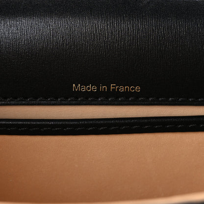Mini Calfskin Satchel Bag - Black