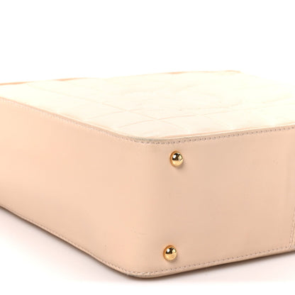 Small Quilted Lambskin Shoulder Bag - Chocolate