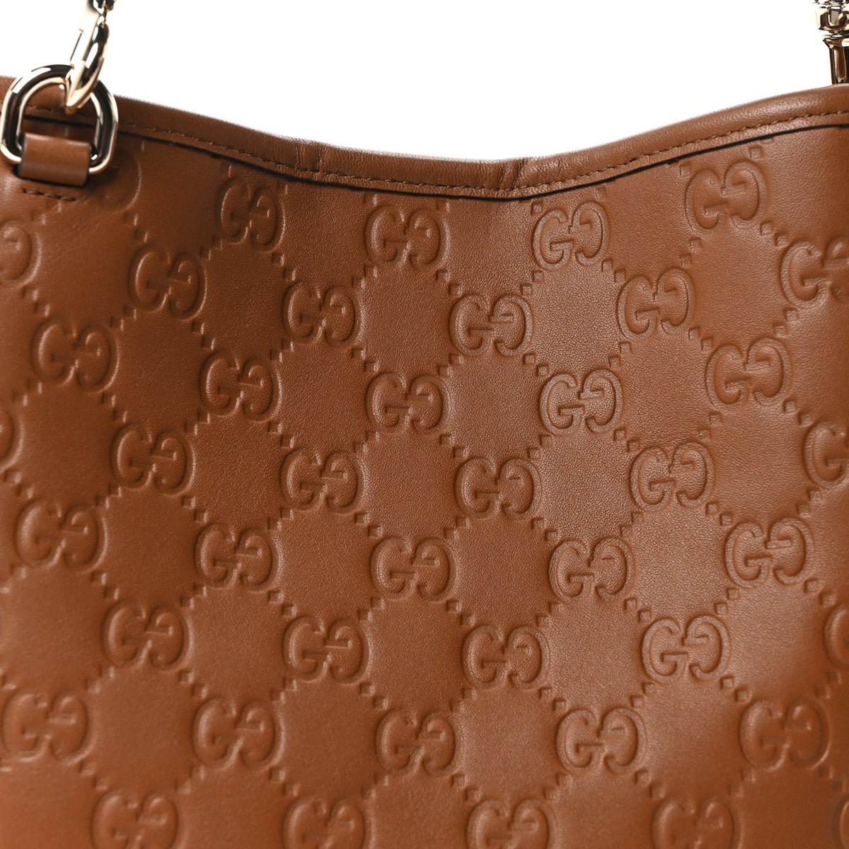 Small Calfskin Bucket Bag - Brown
