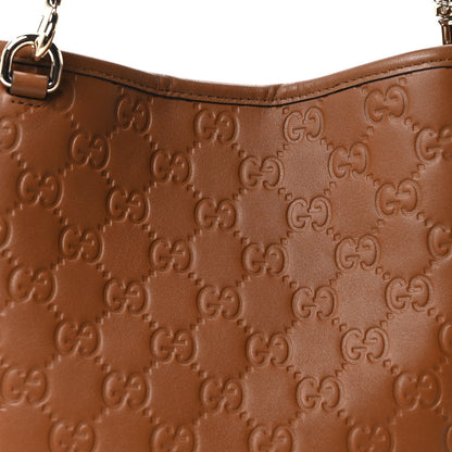 Small Calfskin Bucket Bag - Brown