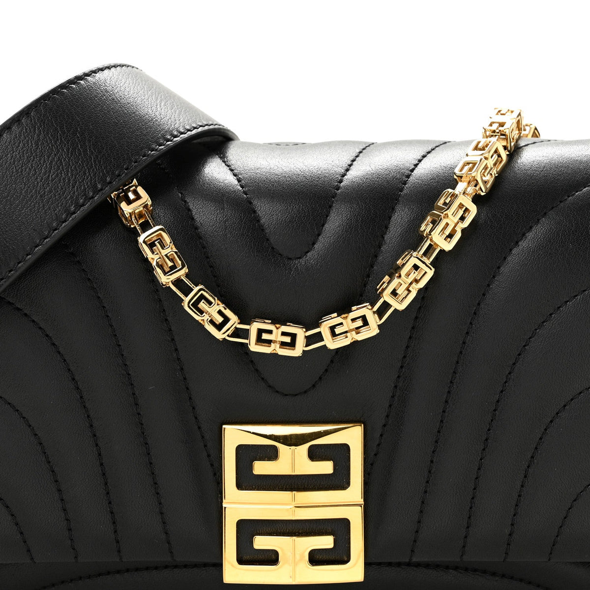 Small Quilted Calfskin Shoulder Bag - Black
