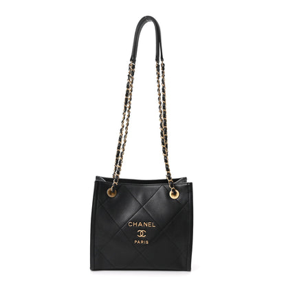 Small Calfskin Handbag - Black