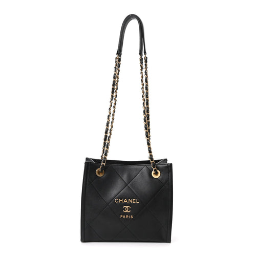 Small Calfskin Handbag - Black