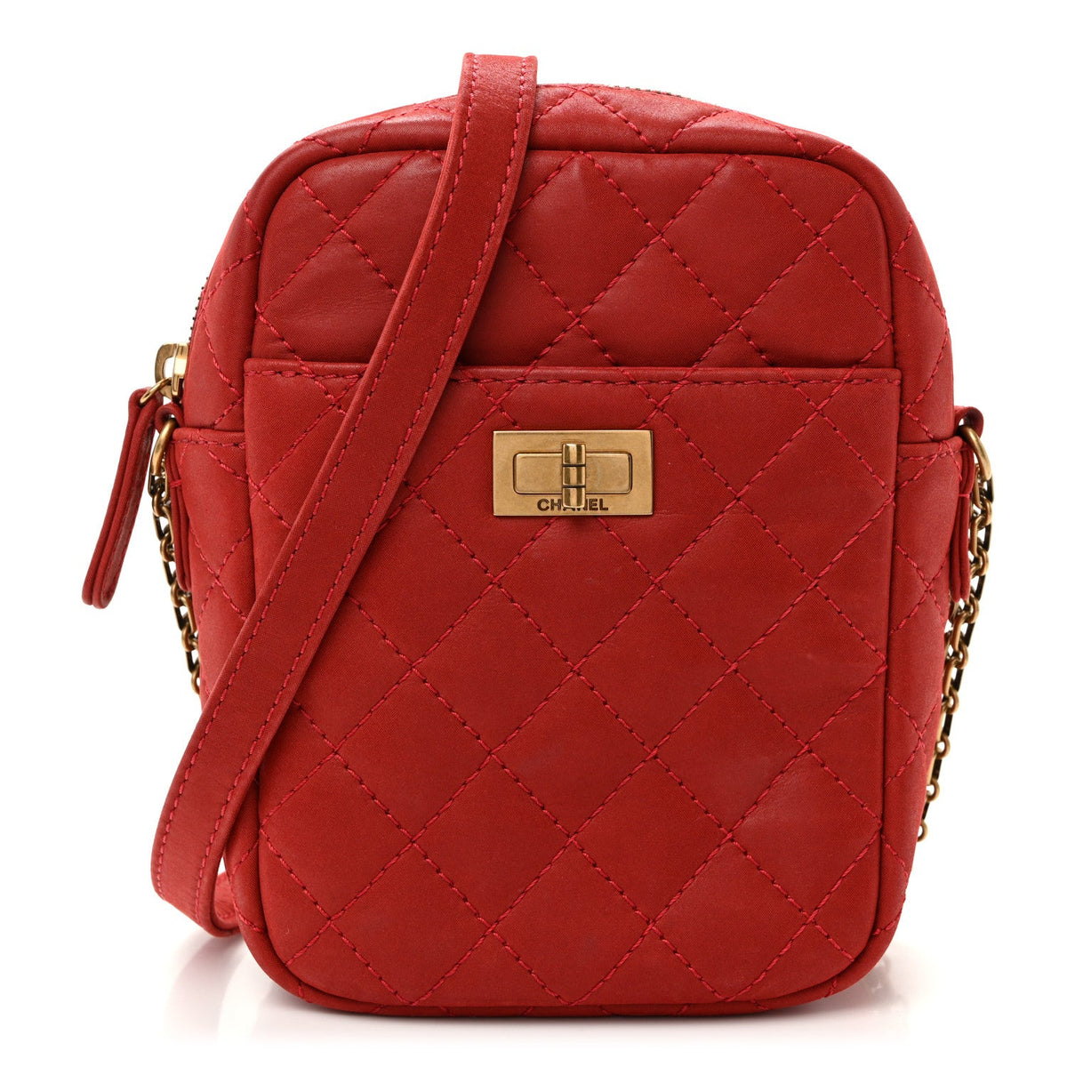 Quilted Calfskin Handbag - Red
