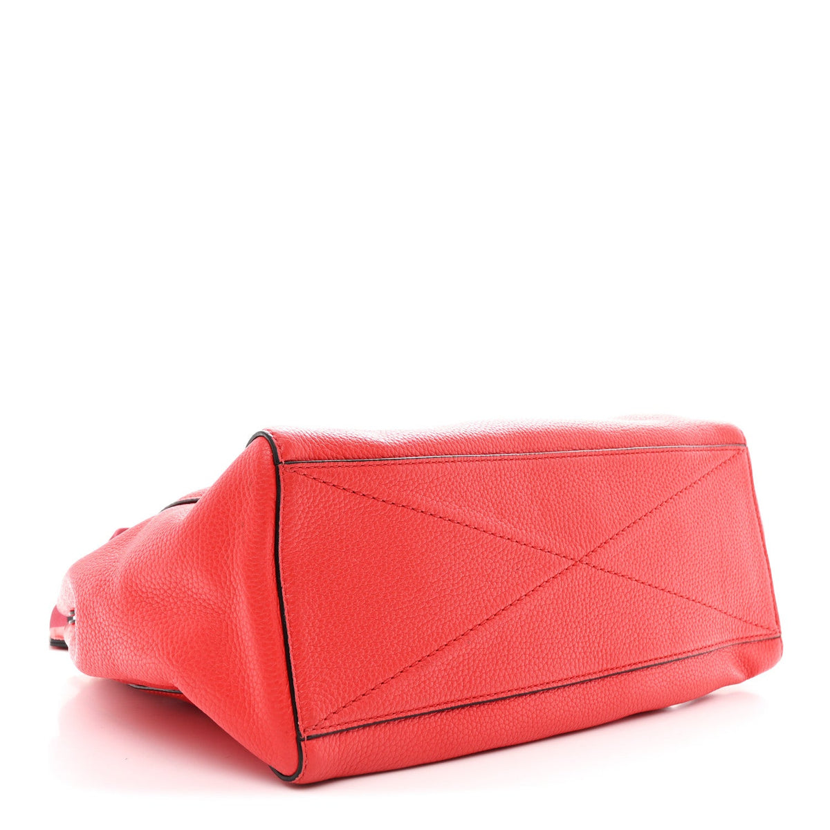 Calfskin Satchel Bag - Red