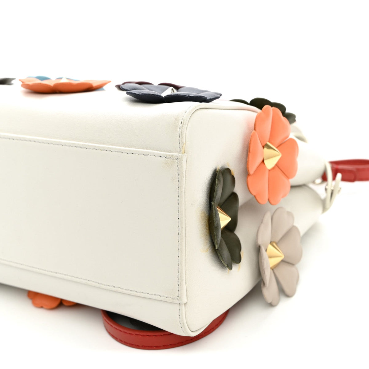 Mini Nappa Satchel Bag - White