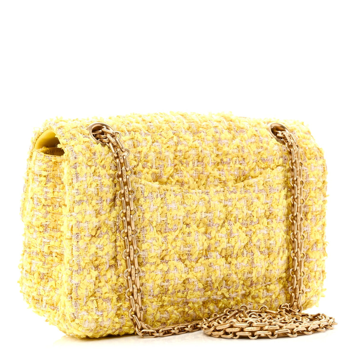 Mini Quilted Flap Shoulder Bag - Yellow