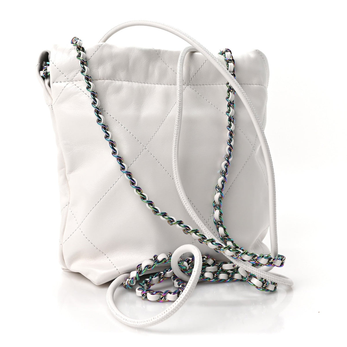 Mini Quilted Calfskin Handbag - White