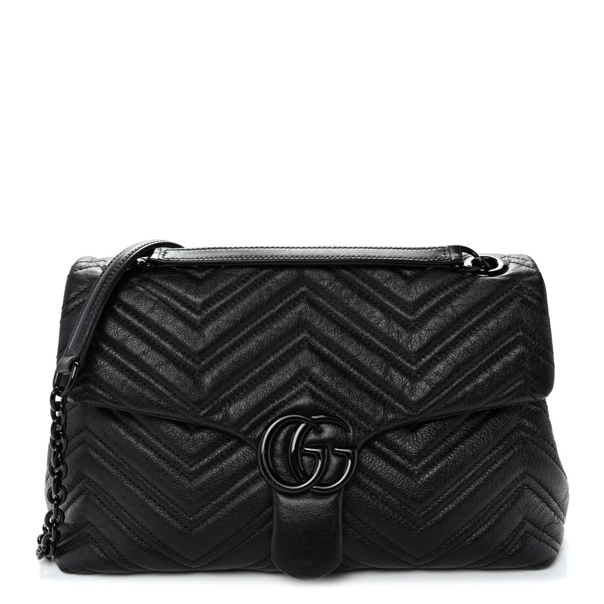 Medium Calfskin Shoulder Bag - Black
