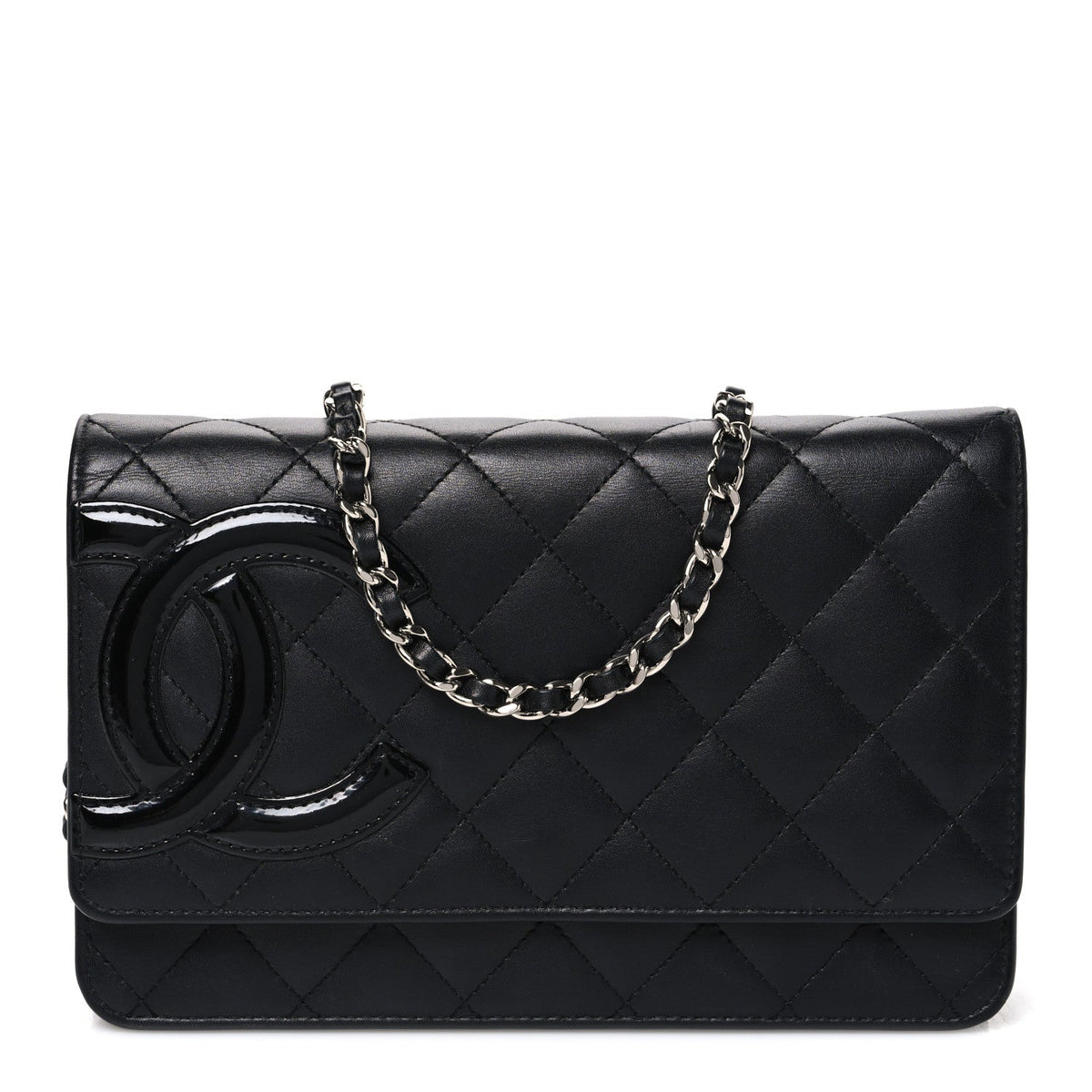 Quilted Calfskin Wallet Bag - Black