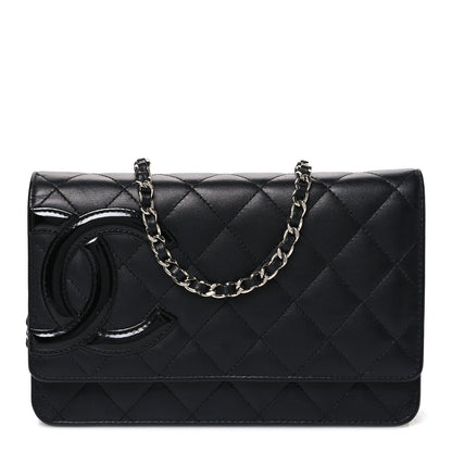 Quilted Calfskin Wallet Bag - Black