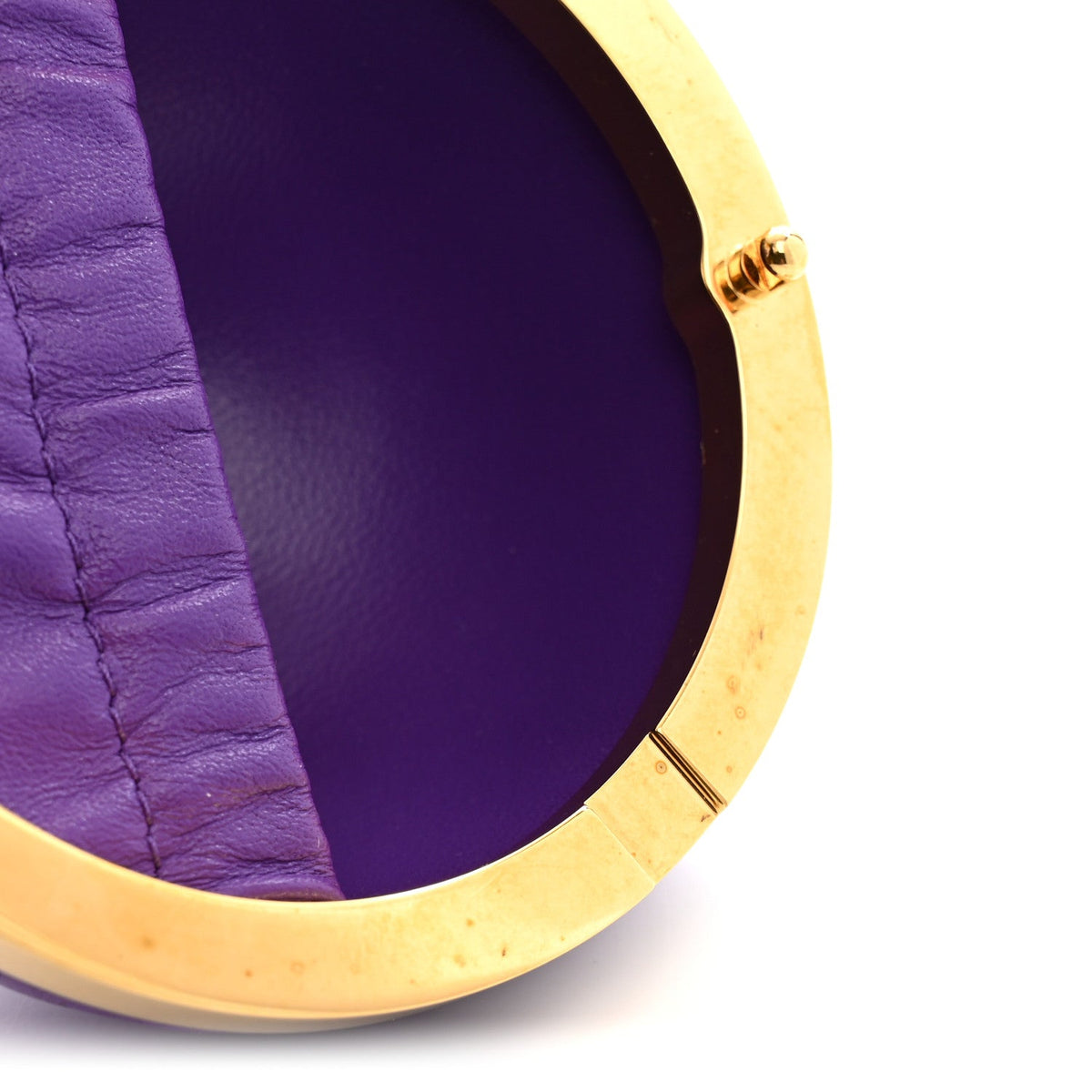 Lambskin Clutch Bag - Purple